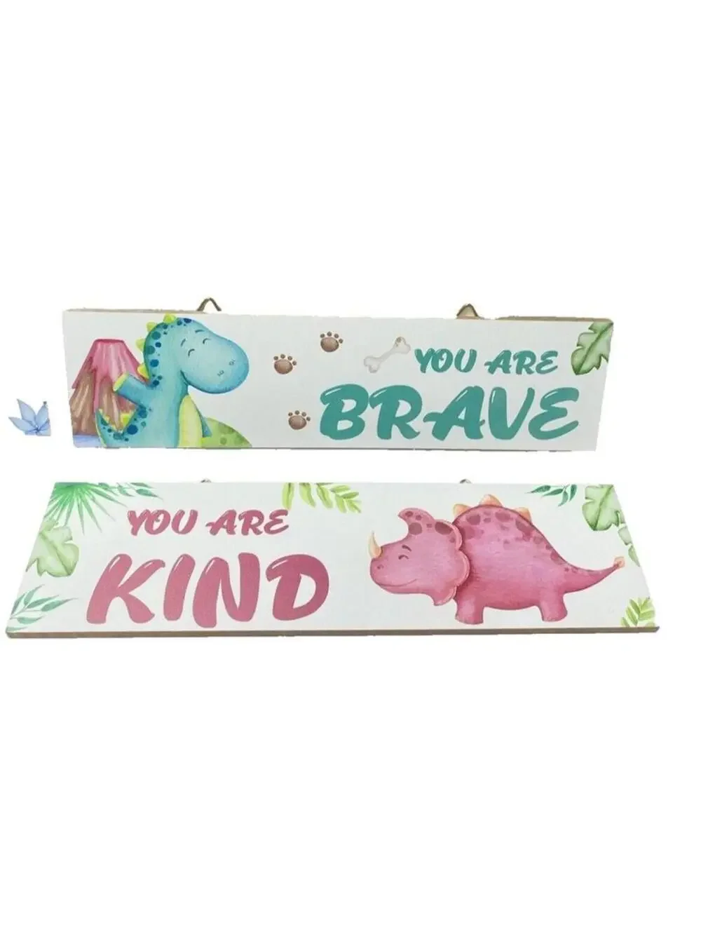 Children’s Inspirational Wall Plaques 4pc Set, “You Are Smart, Kind, Brave,” New